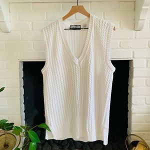 Men’s/Unisex White Sweater Vest